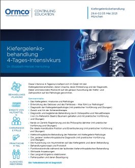 Kiefergelenkbehandlung 4-Tages-Intensivkurs – München 2021 – ABGESAGT!